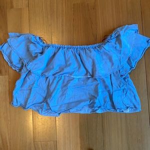 Denim off the shoulder top